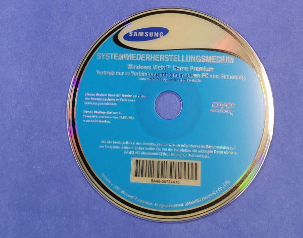 Samsung Systemwiederherstellungsmedium – Windows Vista Home Premium (DVD)