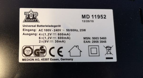 Topcraft MD 11952 Universal-Batterieladegerät – Bild 2