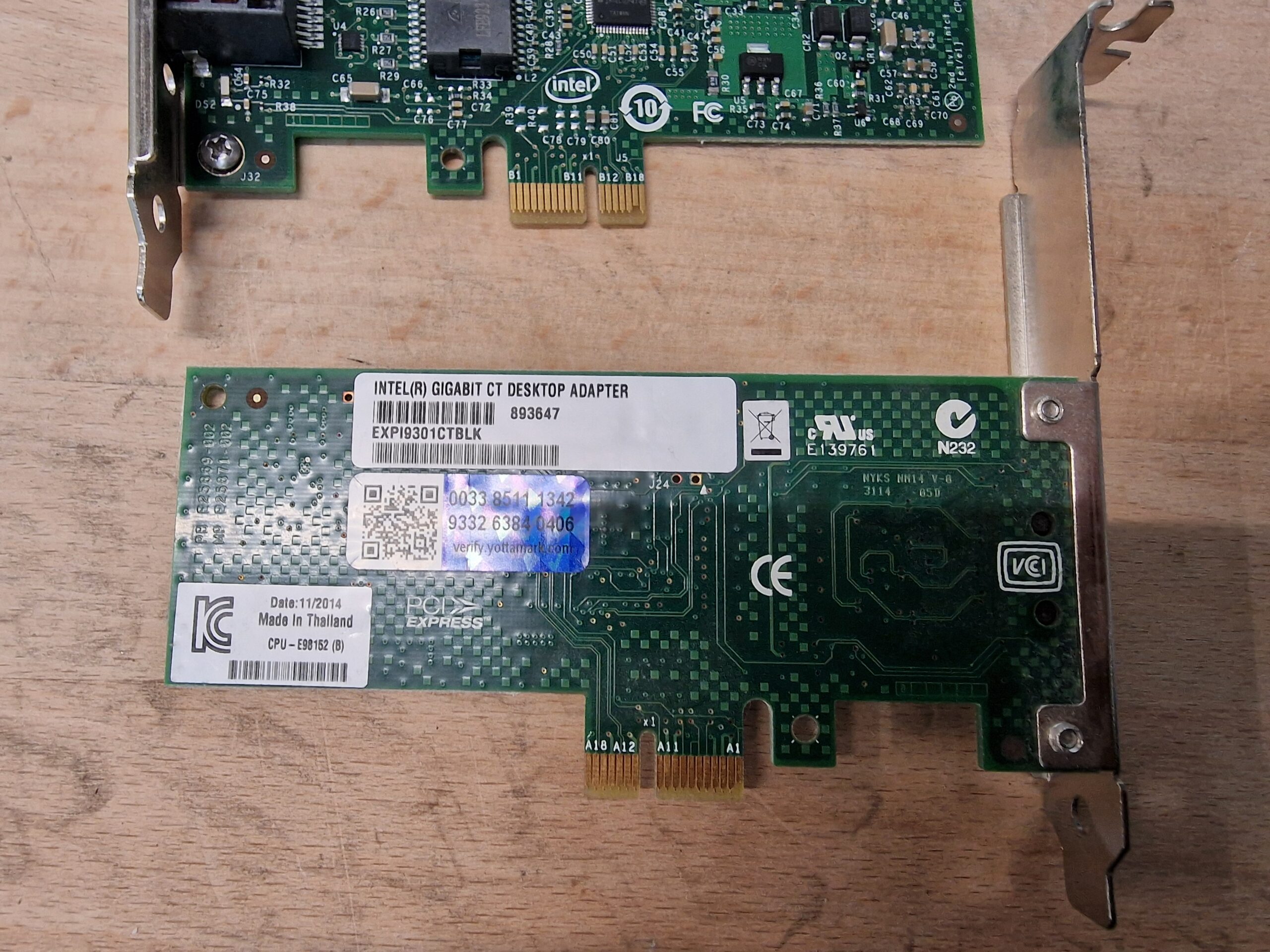 Intel Gigabit CT Desktop Adapter – PCIe Netzwerkkarte – große oder kleine Blende – Bild 4