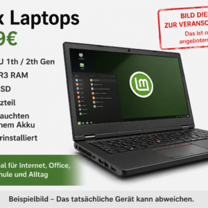 Linux Laptops ab 89 € – Intel CPU, 8GB RAM, 128GB SSD, Netzteil